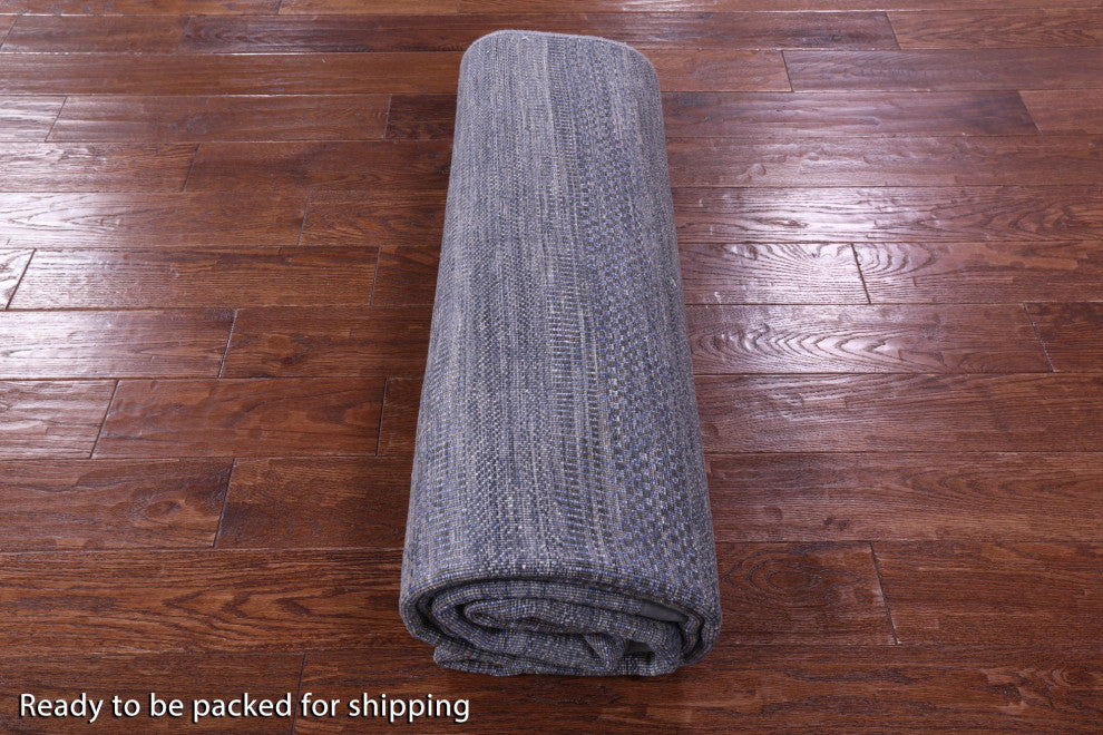 6' 1" X 9' 9" Wool and Silk Hand-Knotted Savannah Grass Rug Q11928