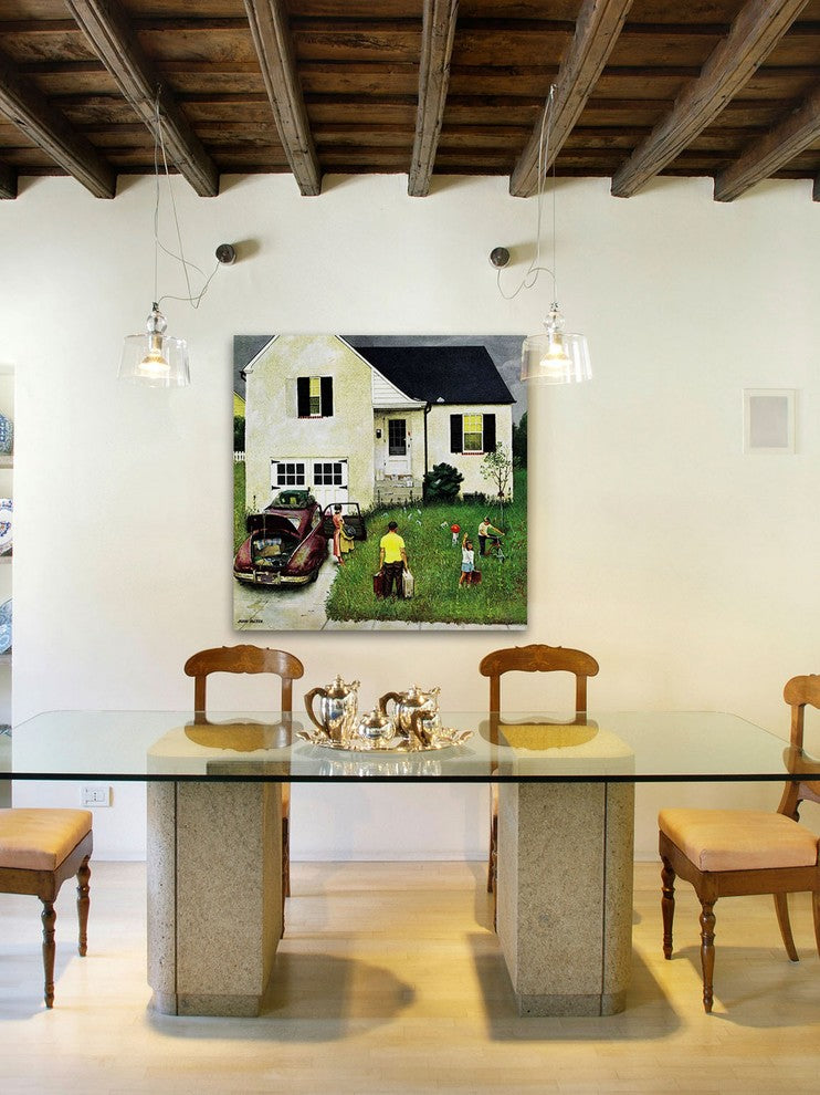 "Home from Vacation" Painting Print on Canvas by John Falter