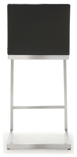 TOV Furniture Parma Grey Stainless Steel Counter Stool - Set of 2