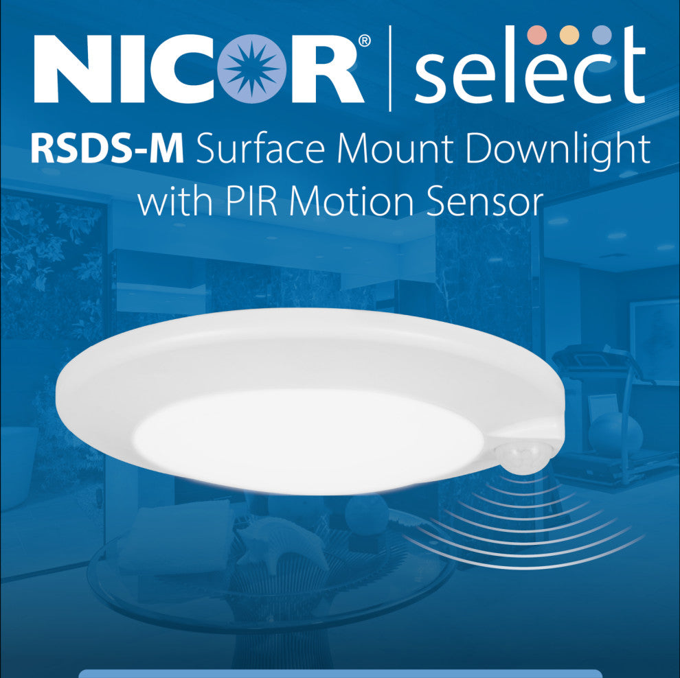 RSDSM 4" Selectable Surface Mount Downlight With PIR Motion Sensor