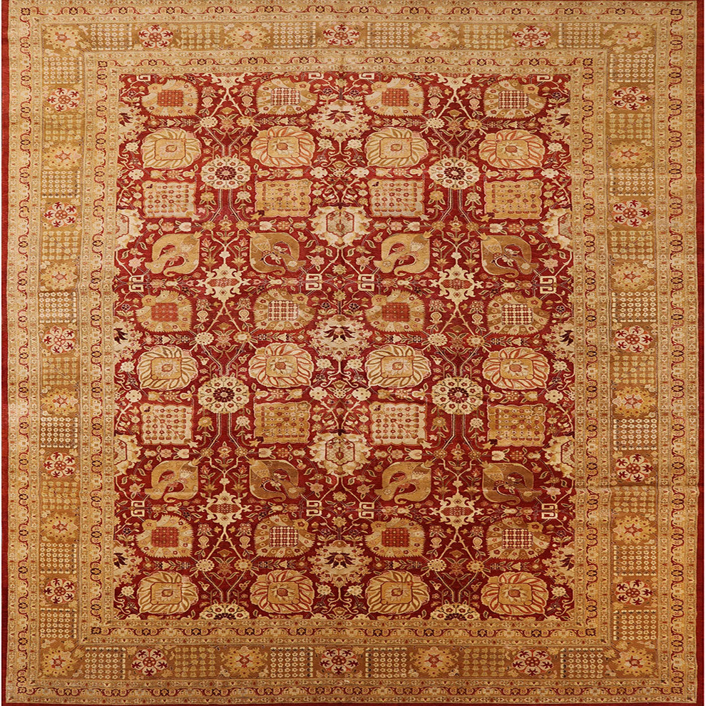 Ahgly Company Indoor Square Mid-Century Modern Area Rugs, 7' Square