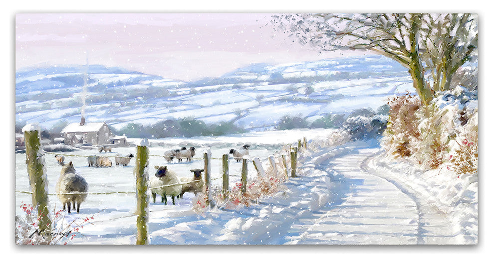 The Macneil Studio 'Snowy Landscape' Canvas Art, 24"x12"