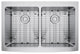 33"x22" Double Bowl 50/50 Stainless Steel Kitchen Farmhouse Apron Front Sink, With Strainer and Grid