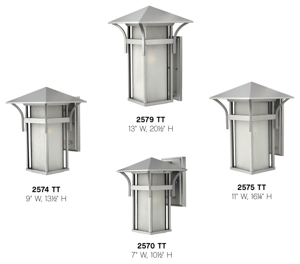 Hinkley Harbor 1 Light Titanium Wall Lantern, 2574TT
