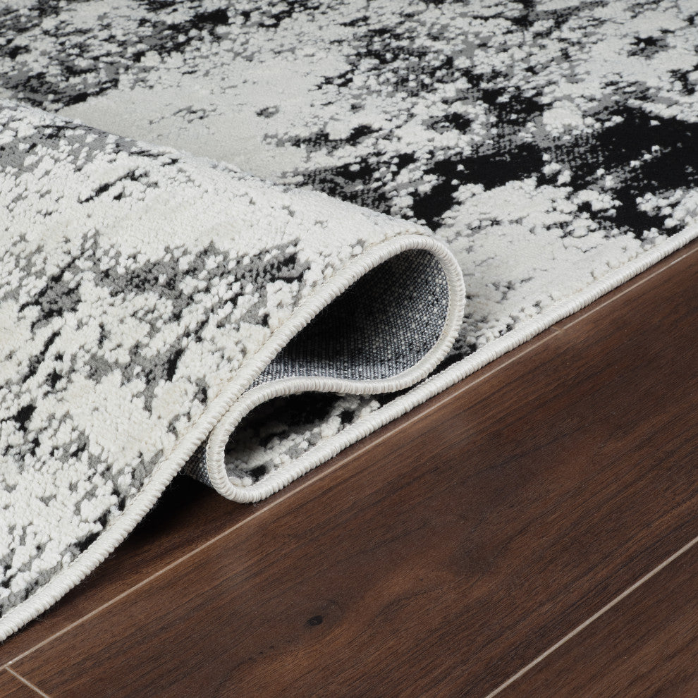 High-Low Pablo Ivory/Grey Rug