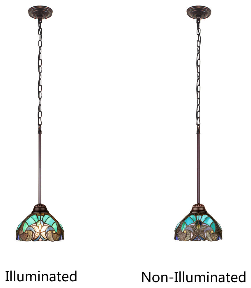 Liaison Victorian-Style 1-Light Ceiling Mini Pendant 8" Shade