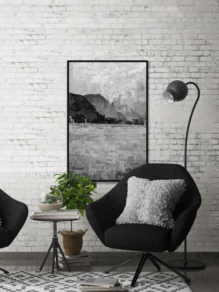 "Peak and Valleys" Floater Framed Painting Print on Canvas, 20x30