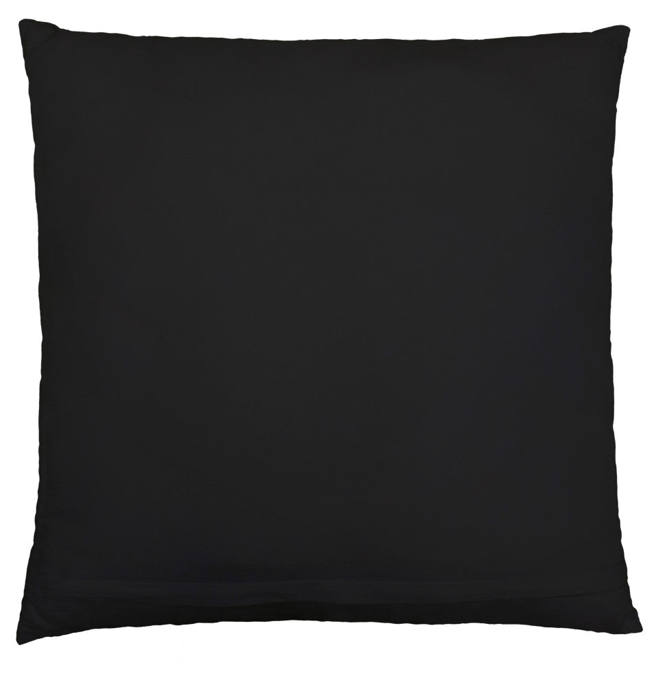 Linum Home Textiles Bright Bouquet Decorative Pillow Cover, Black Multi, Square