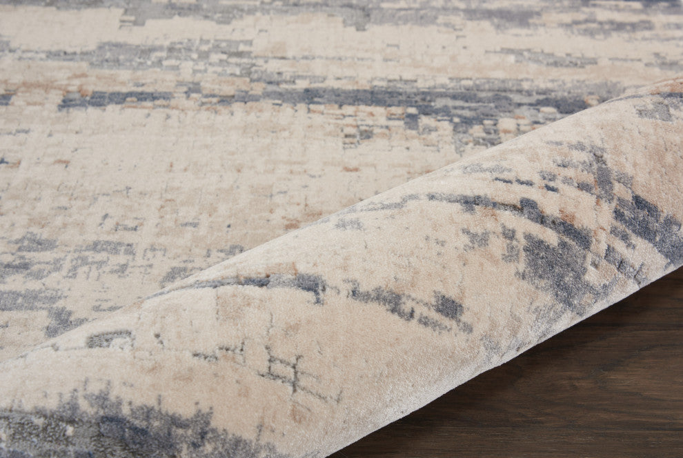 Nourison Rustic Textures 7'10" Round Beige/Grey Modern Indoor Area Rug