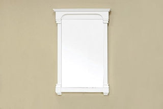 24" Solid Wood Frame Mirror, White