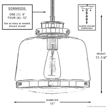 Luxury Industrial Pendant Light, Nottingham Series, Olde Bronze