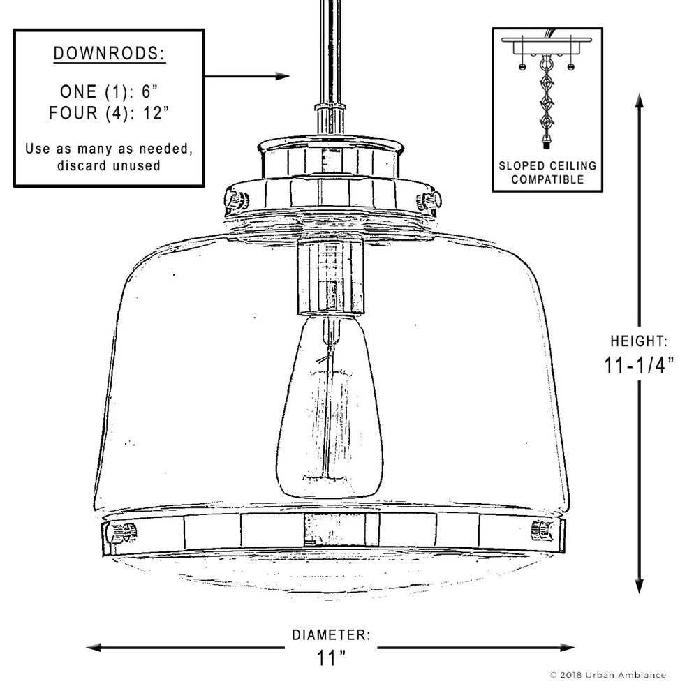 Luxury Industrial Pendant Light, Nottingham Series, Olde Bronze