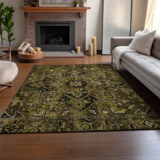 Premium Machine Washable Mayfield AMF570 Brown 5' x 7'6" Rug