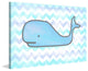 Marmont Hill, "Baby Blue Whale" by Reesa Qualia Painting Wrapped Canvas, 18x12