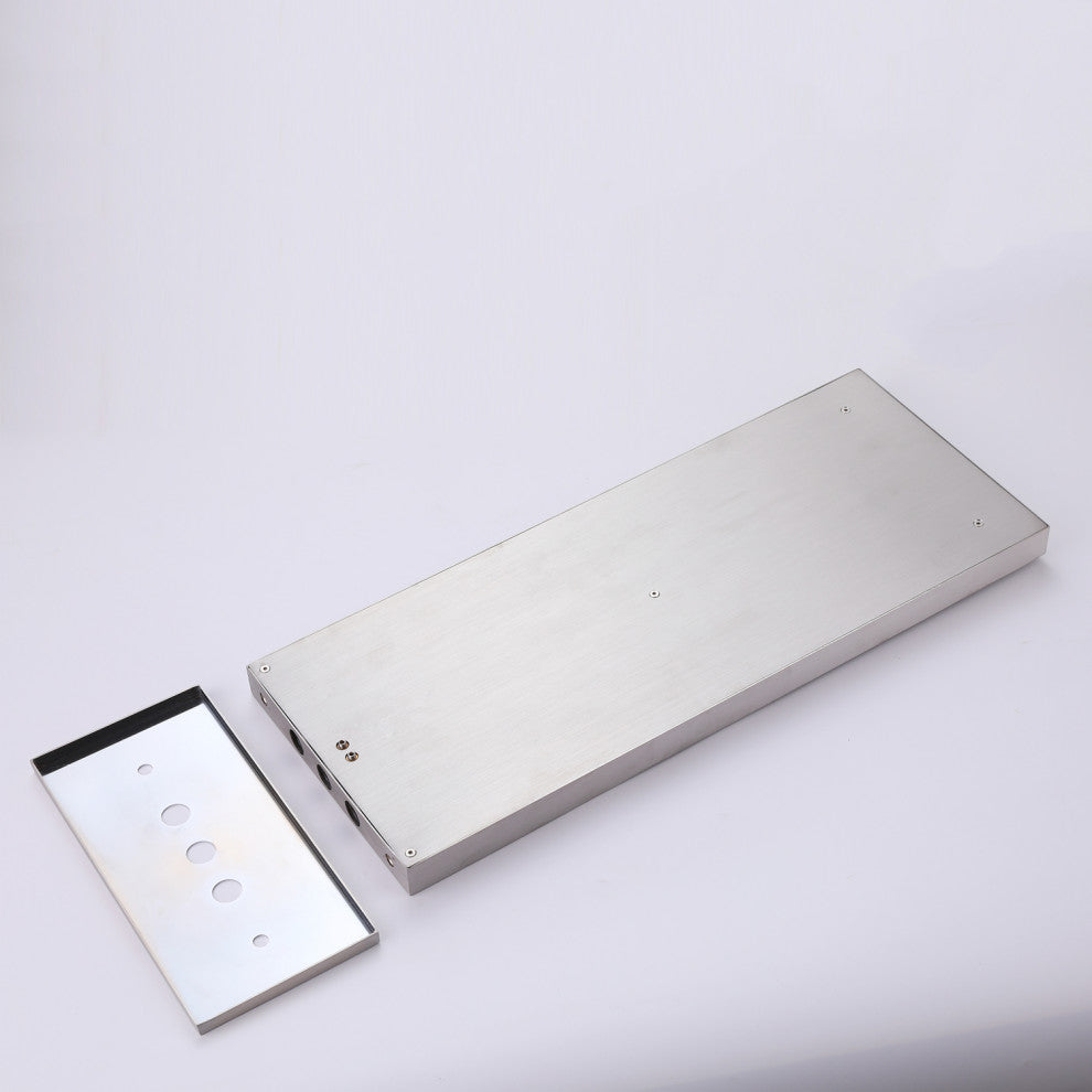 Luxury Thermostatic Shower System with Rough-in Valve & Waterfall Showerhead, Br