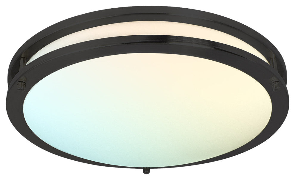 Luxrite 16" LED Flush Mount 5 Color Options 24W 1960lm Matte Black