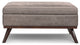 Owen XL Square Coffee Table Storage Ottoman, Distressed Grey Taupe, 41"