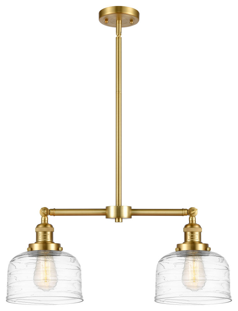 INNOVATIONS 209-SG-G713 2-Light Island Light Satin Gold