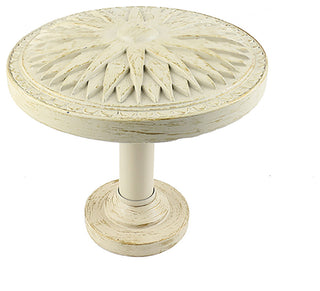 Large Starburst Holdback Medallion, Gilded French White