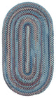 Capel Kill Devil Hill Blue 0210_425 Braided Rugs - 3' X 5' Oval