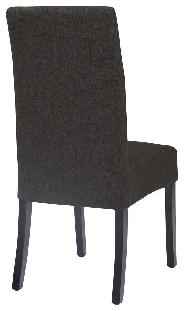 Valencia Dining Side Chair, Charcoal, Fabric