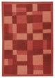 Hand Woven Red Wool Area Rug, Red, 4''6"x6''6"