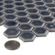 Hudson 1" Hex Storm Grey Porcelain Floor and Wall Tile