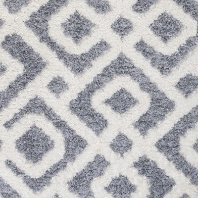 Astrid Retro Trellis High-Low Cream/Gray 2'x8' Runner Rug