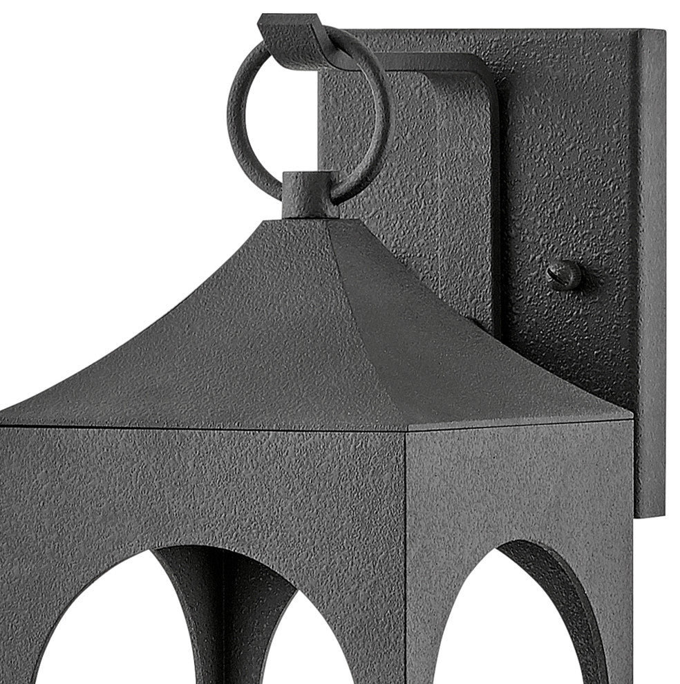 Hinkley Amina Medium Wall Mount Lantern, Distressed Zinc