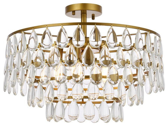 Murphy 20" Flush Mount, Brass
