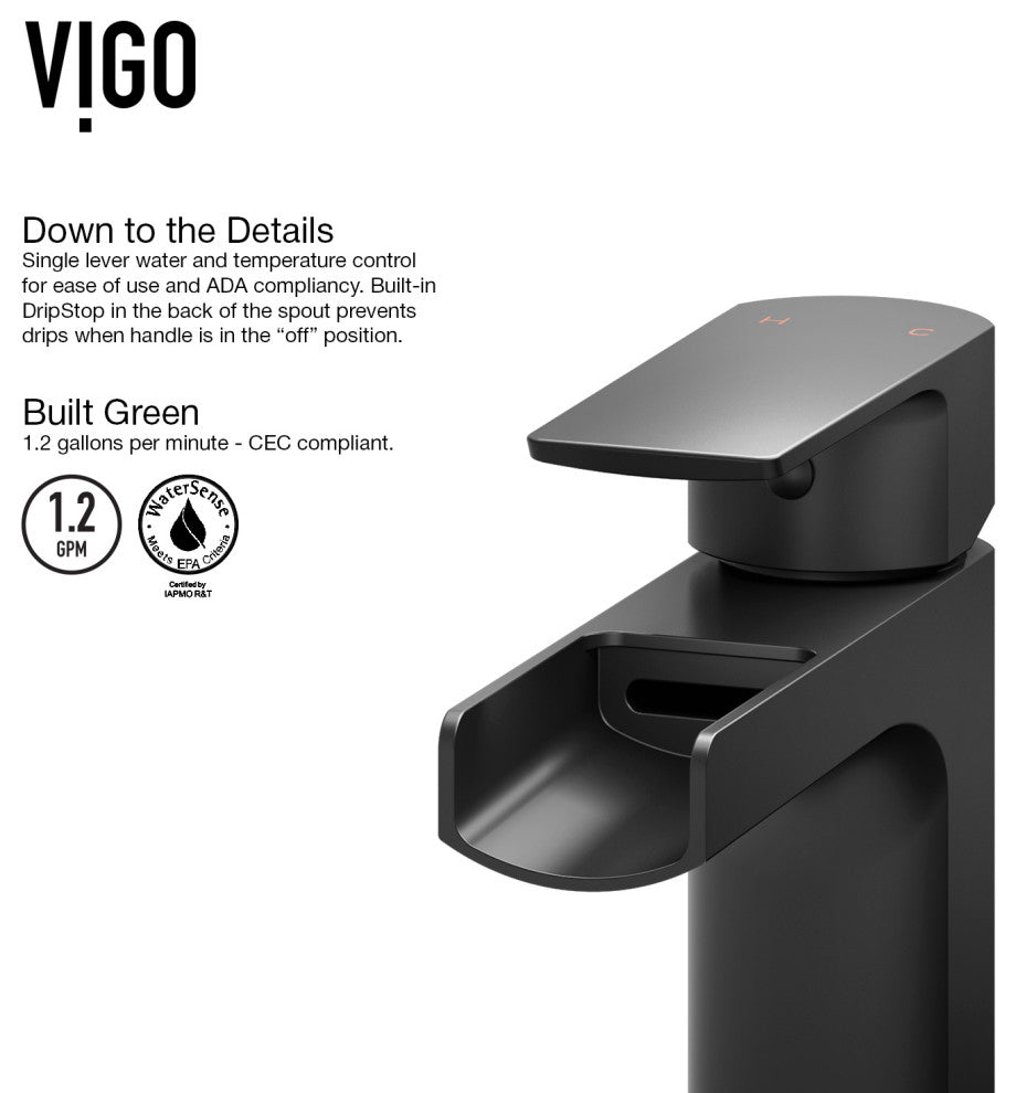 Jasmine 18"L x 15"W MatteStone Vessel Sink and Amada 10"H Faucet Set