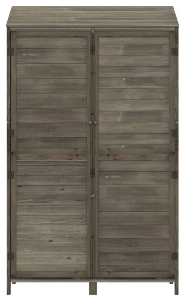 Vidaxl Garden Shed Anthracite 40.2"x20.5"x68.7" Solid Wood Fir