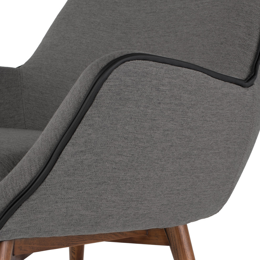 Gretchen Slate Grey Fabric Occasional Chair