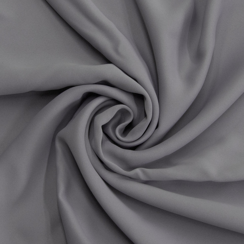 Flame Retardant Thermal Insulated Blackout Curtain, Grey, 52"x84"