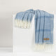 Montauk Stripe Herringbone Throw, Denim