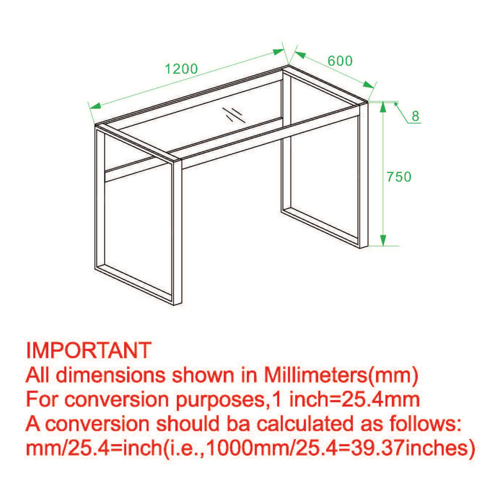 Contemporary Glass and Stainless Steel Desk, Silver