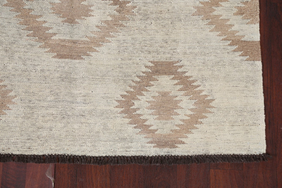 Natural Dye Kilim Oriental Wool Area Rug Flat-weave Bedroom Carpet 5x7