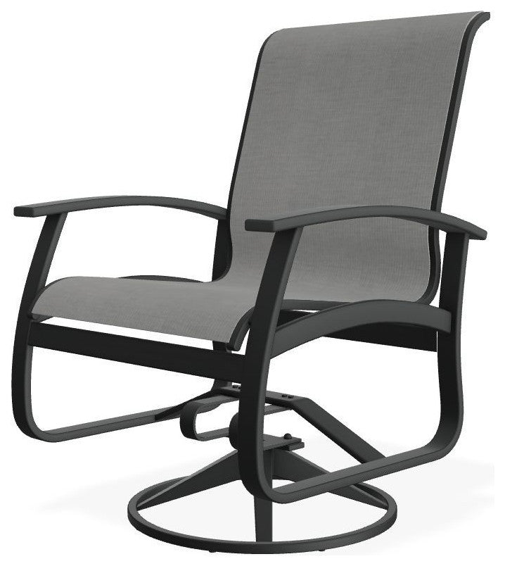 Belle Isle Sling Outdoor Swivel Rocker, Augustine Denim/Graphite