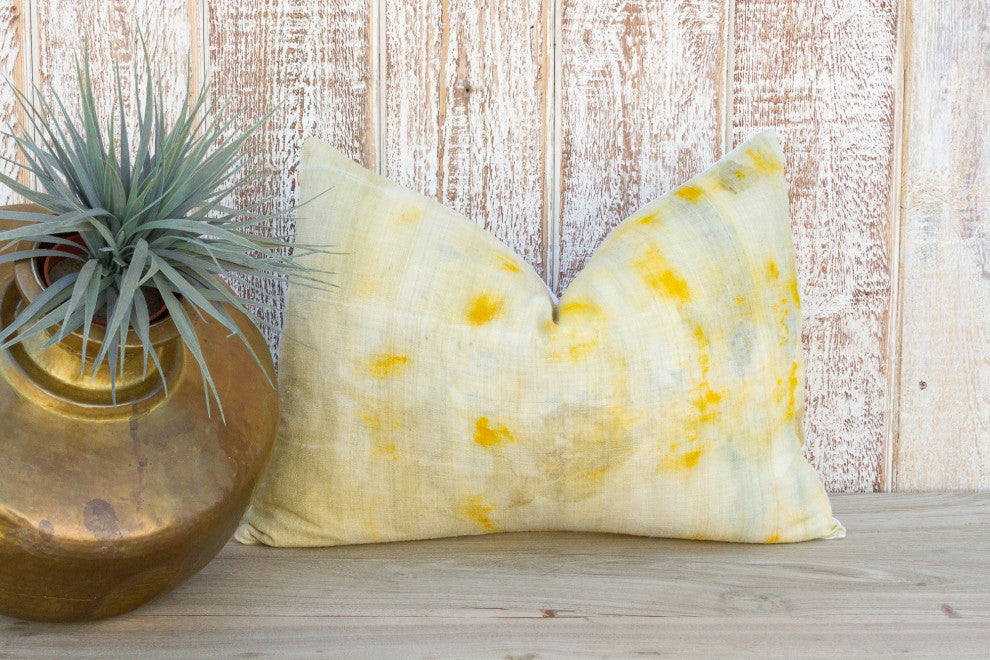 Naba Tie Dyed Organic Silk Lumbar Pillow