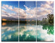 "City Lake With Cloud Reflection" Photo Metal Wall Art, 3 Panels, 36"x28"