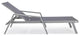 Marlin Patio Chaise Lounge Chair With Armrests in Grey Aluminum Frame, Set of 2