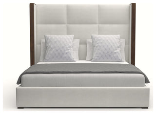 Nativa Interiors Irenne Square Tufted Bed, Off White, King, Medium 67"