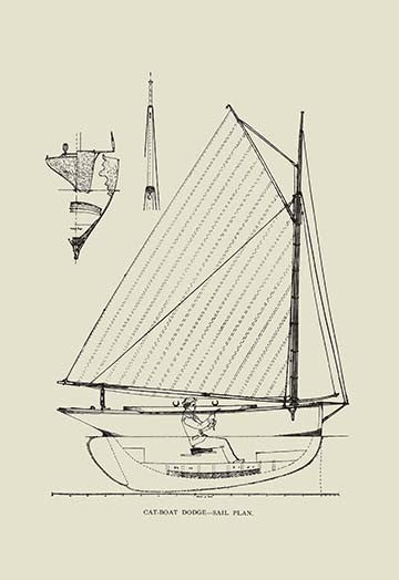 Cat - Boat Dodge - Fine Art Giclee Print 24" x 36"