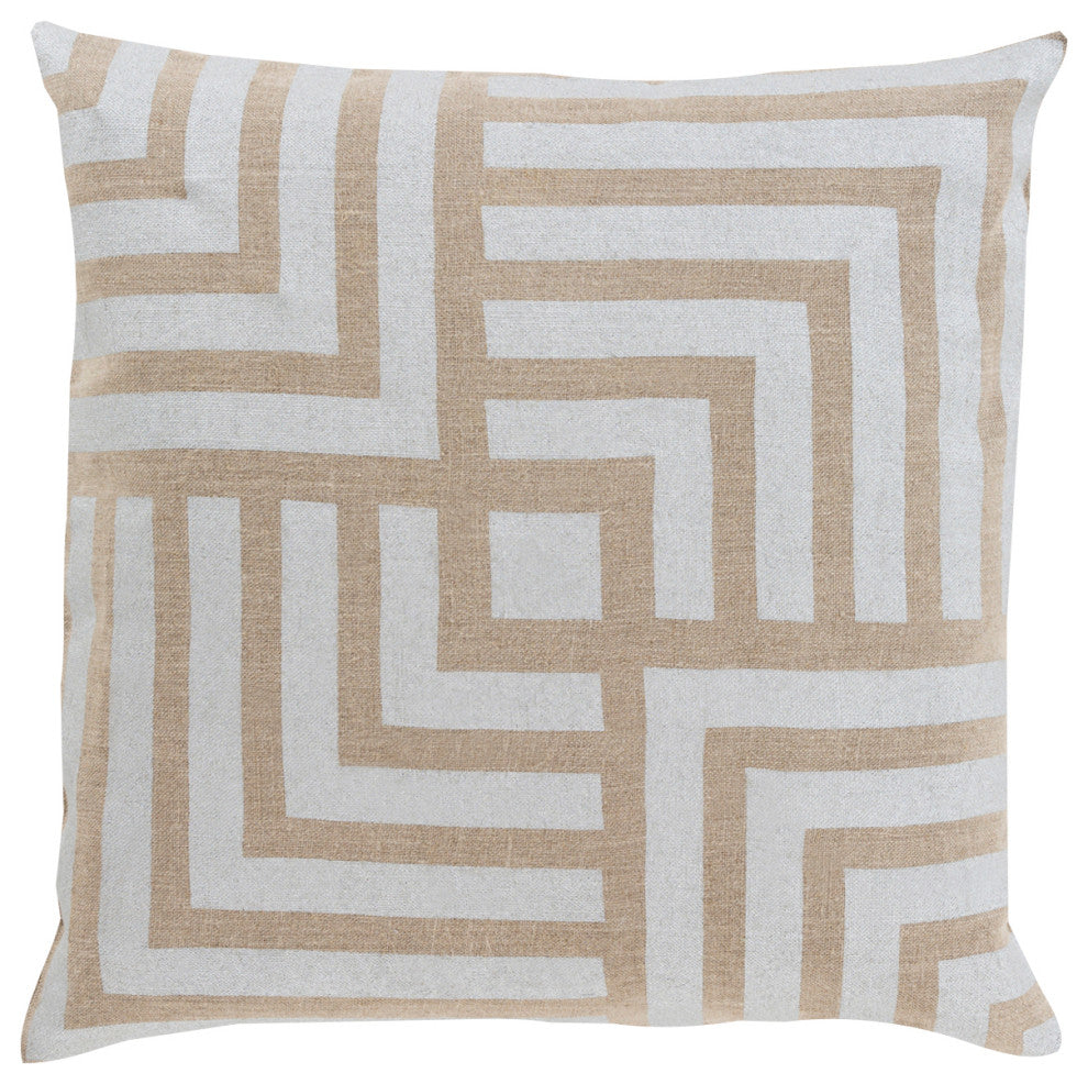 Surya Metallic Stamped MS-004 18" x 18" Pillow Cover