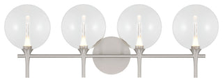 Iissa, Vanity, 4Lt, Satin Nickel, Clear Glass