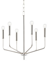 Bailey 6-Light Chandelier, Polished Nickel