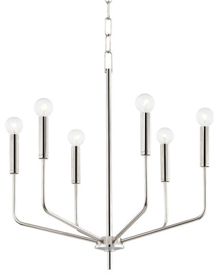 Bailey 6-Light Chandelier, Polished Nickel