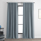 Bellino Blackout Room Darkening Curtain Single Panel, Gulf Blue, 50"x84"