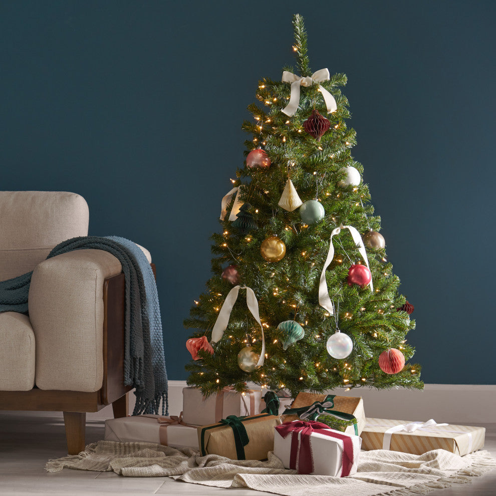 4.5' Noble Fir Artificial Christmas Tree, Pre-Lit Clear