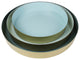Set of Three Gold and Blue Round Trays